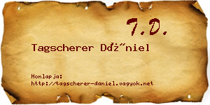 Tagscherer Dániel névjegykártya